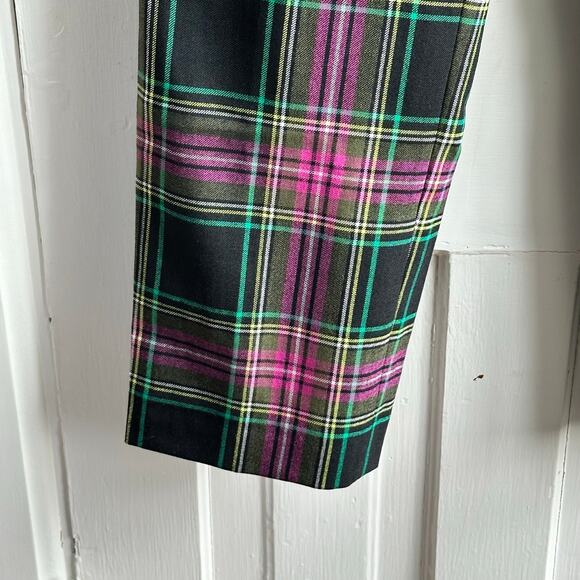 J Crew Kate Straight Leg Pant in Stewart Tartan Plaid Pants Wool Blend NWT - Picture 5 of 9